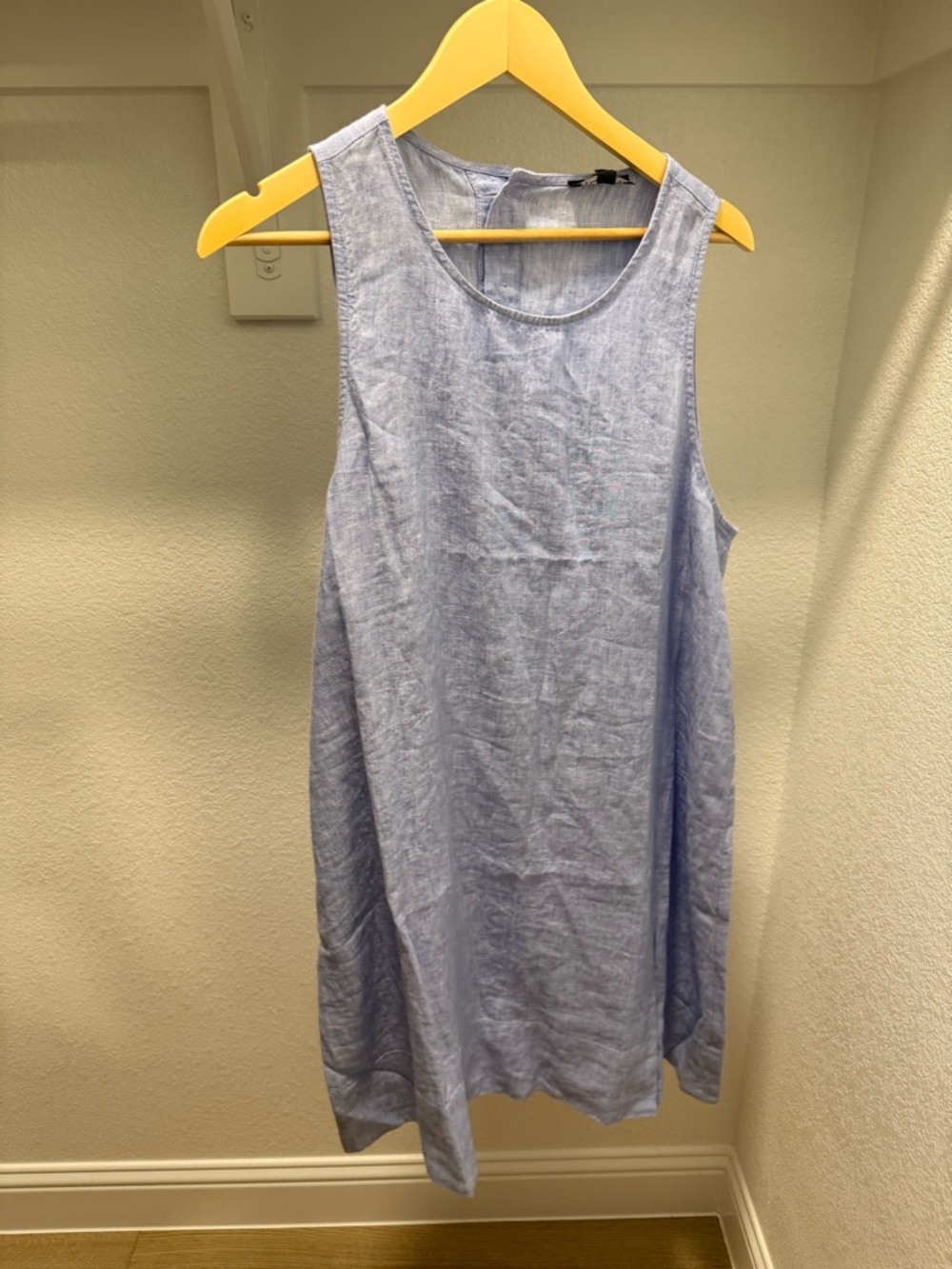 J. Crew Light Blue Linen Shift Top